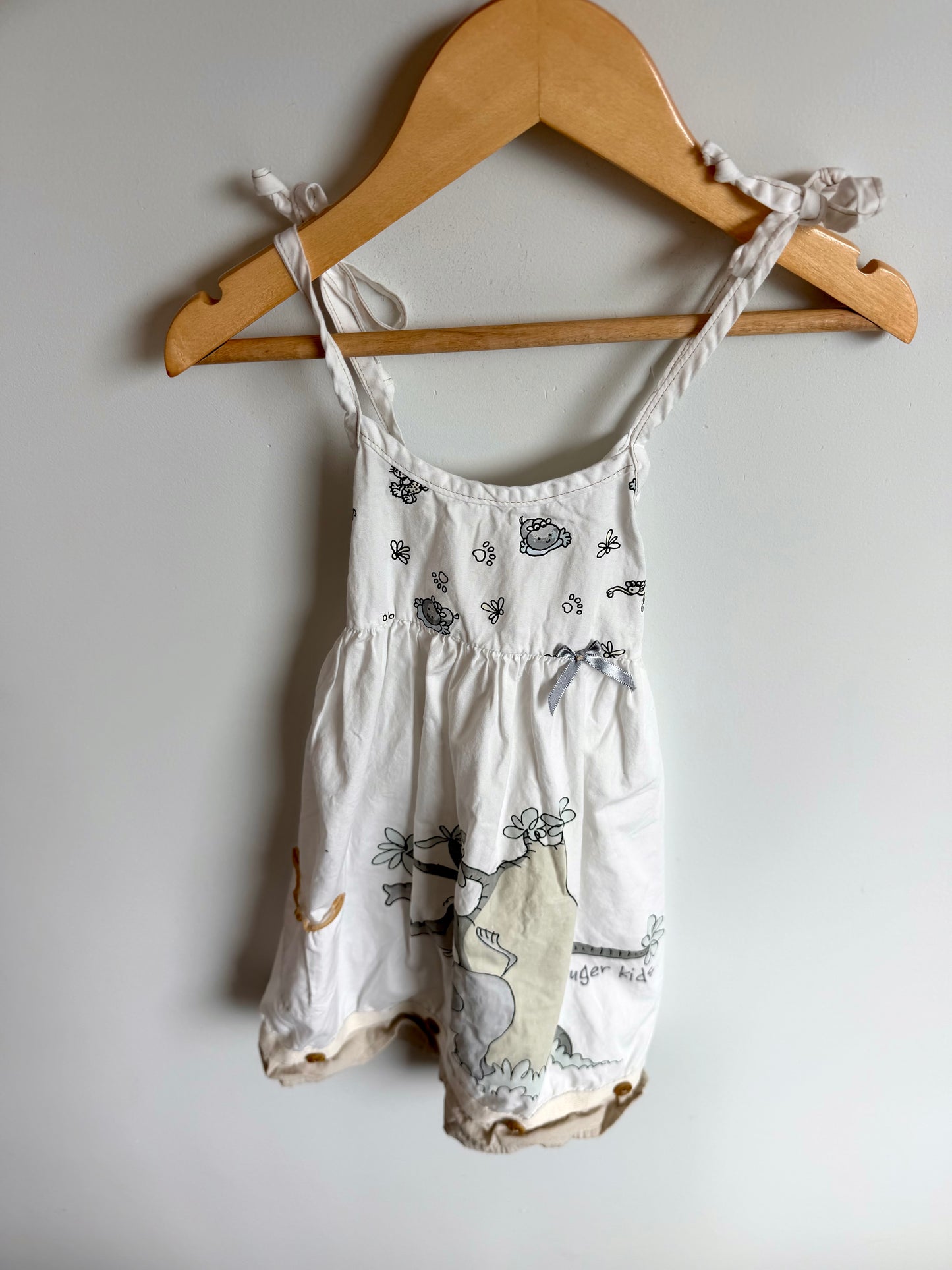 Elephant White Dress / 2-3T