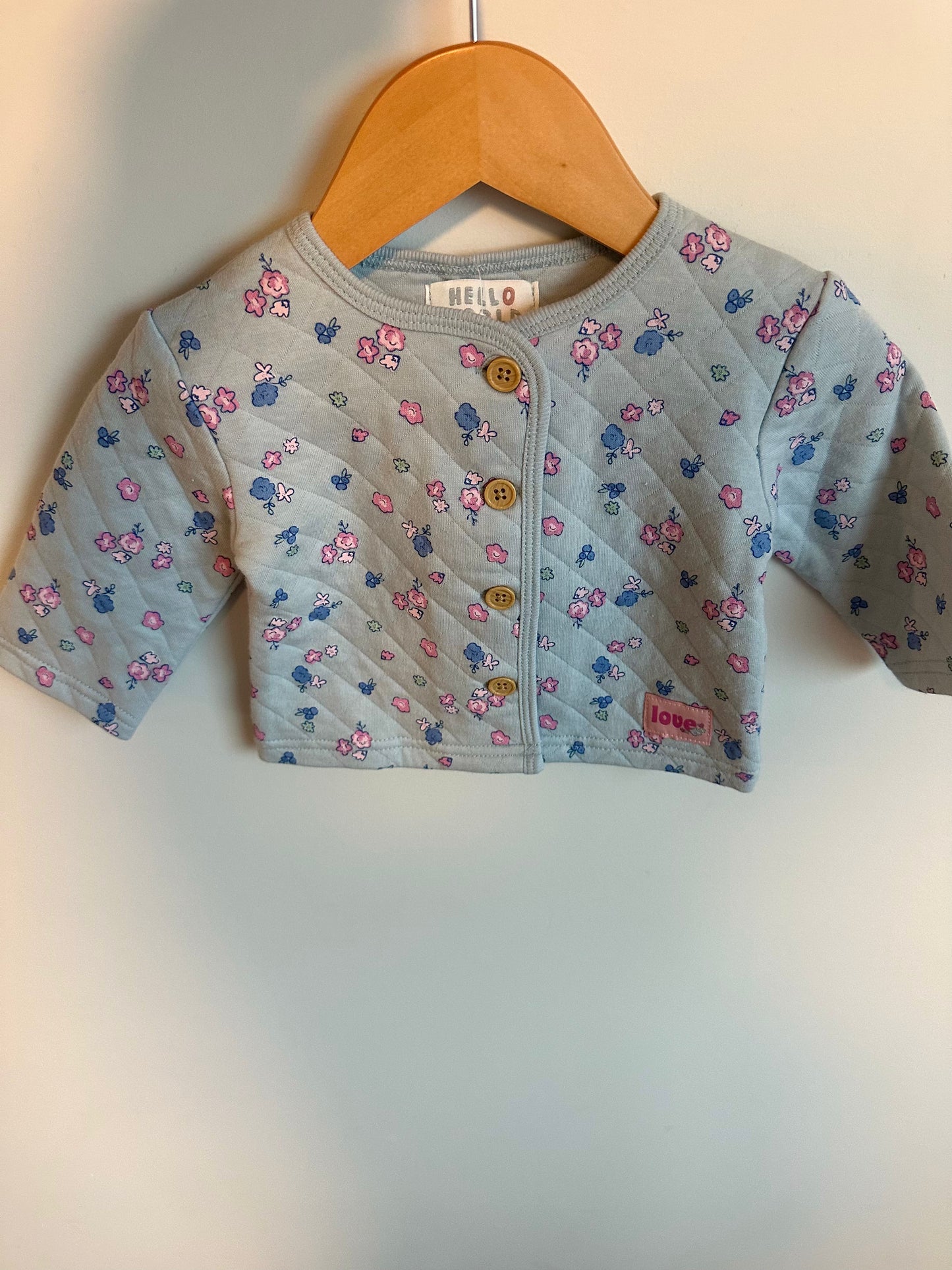 Hello World Floral Sweater (With Tags) / 0-3m
