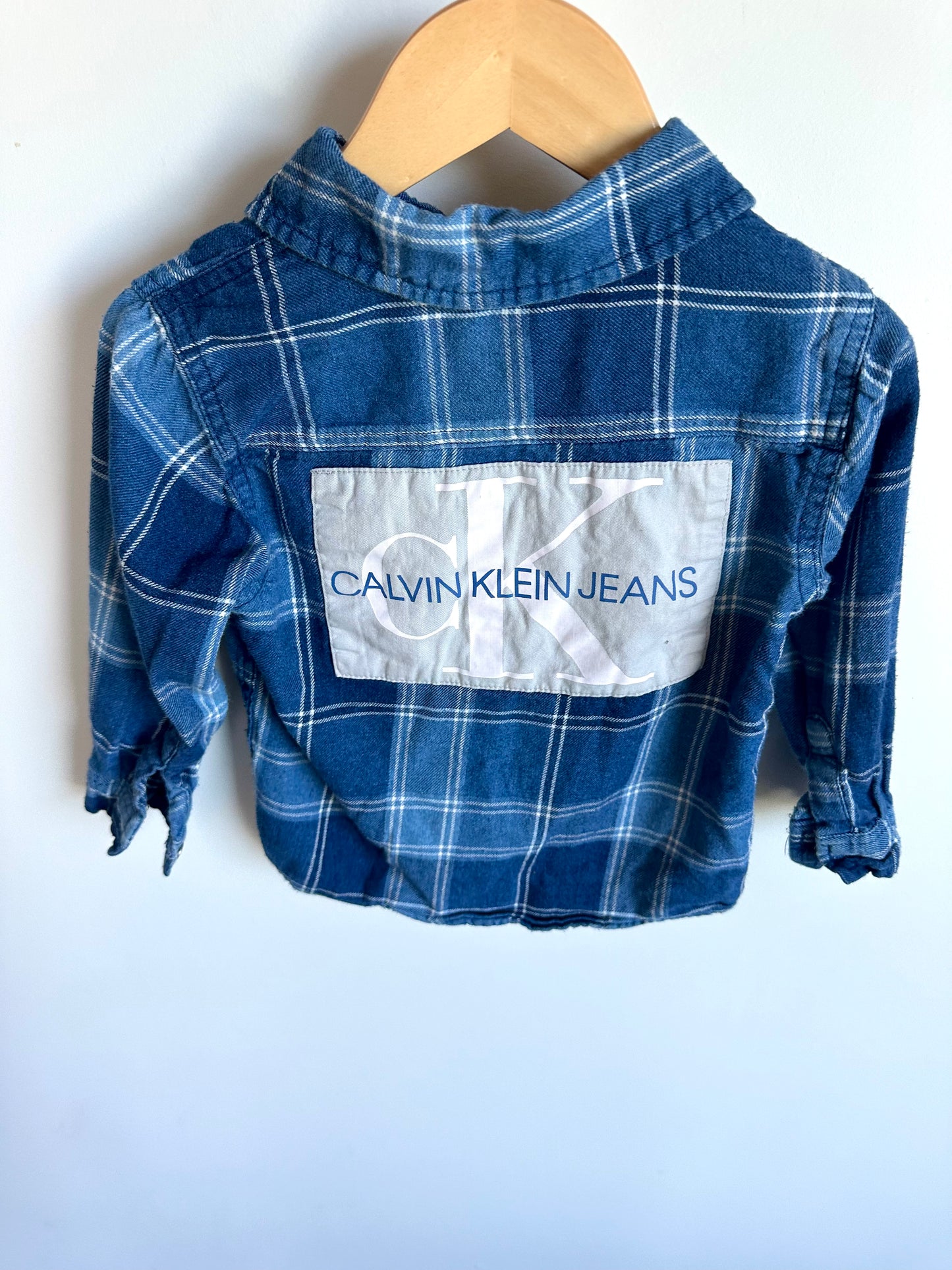 CK Button Up Blue Flannel / 3T