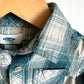 Teal Plaid Button Up Shirt / 12-18m