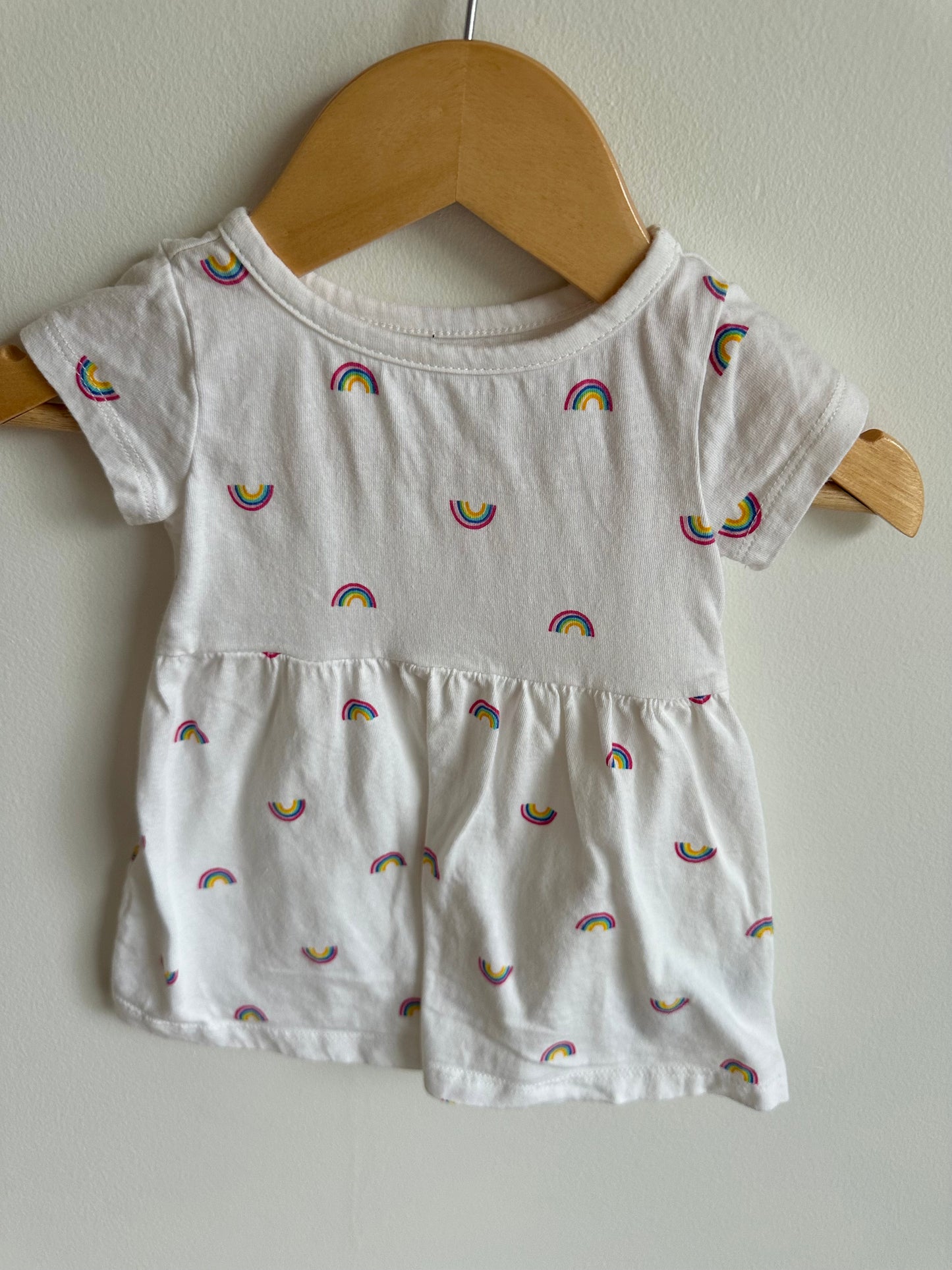 White Rainbow Dress / 3-6m