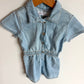 Collared Denim Romper / 2-3T