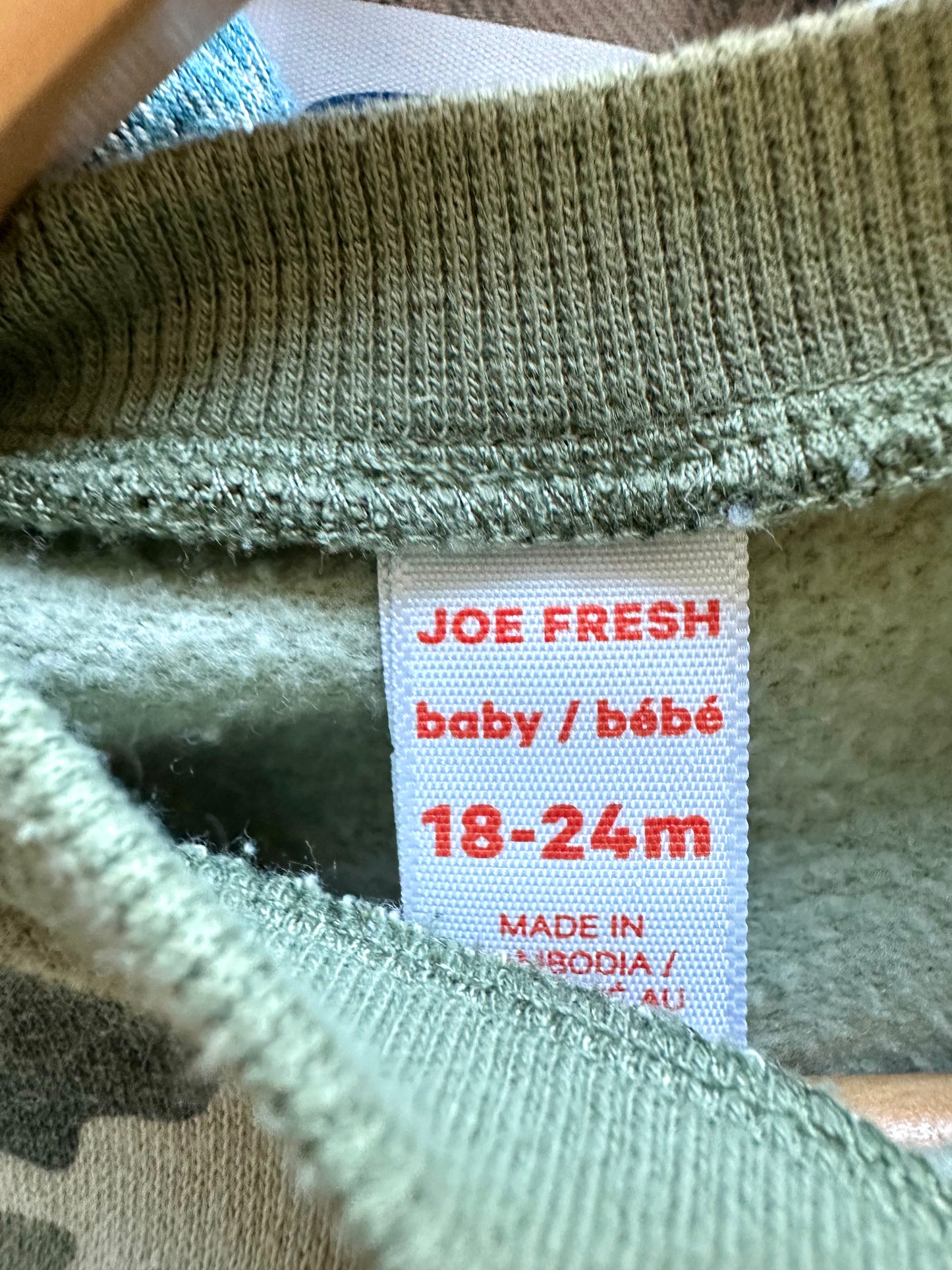 Green Camo Crew / 18-24m
