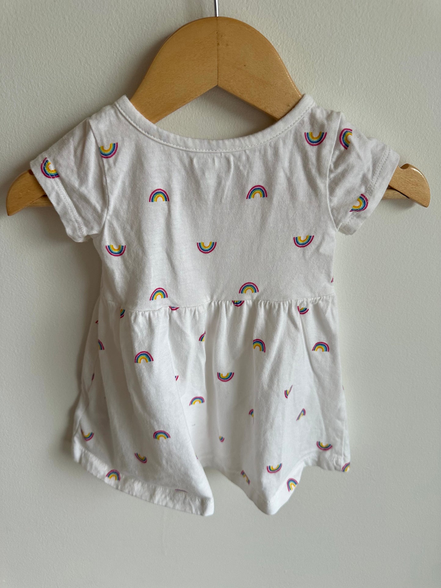 White Rainbow Dress / 3-6m