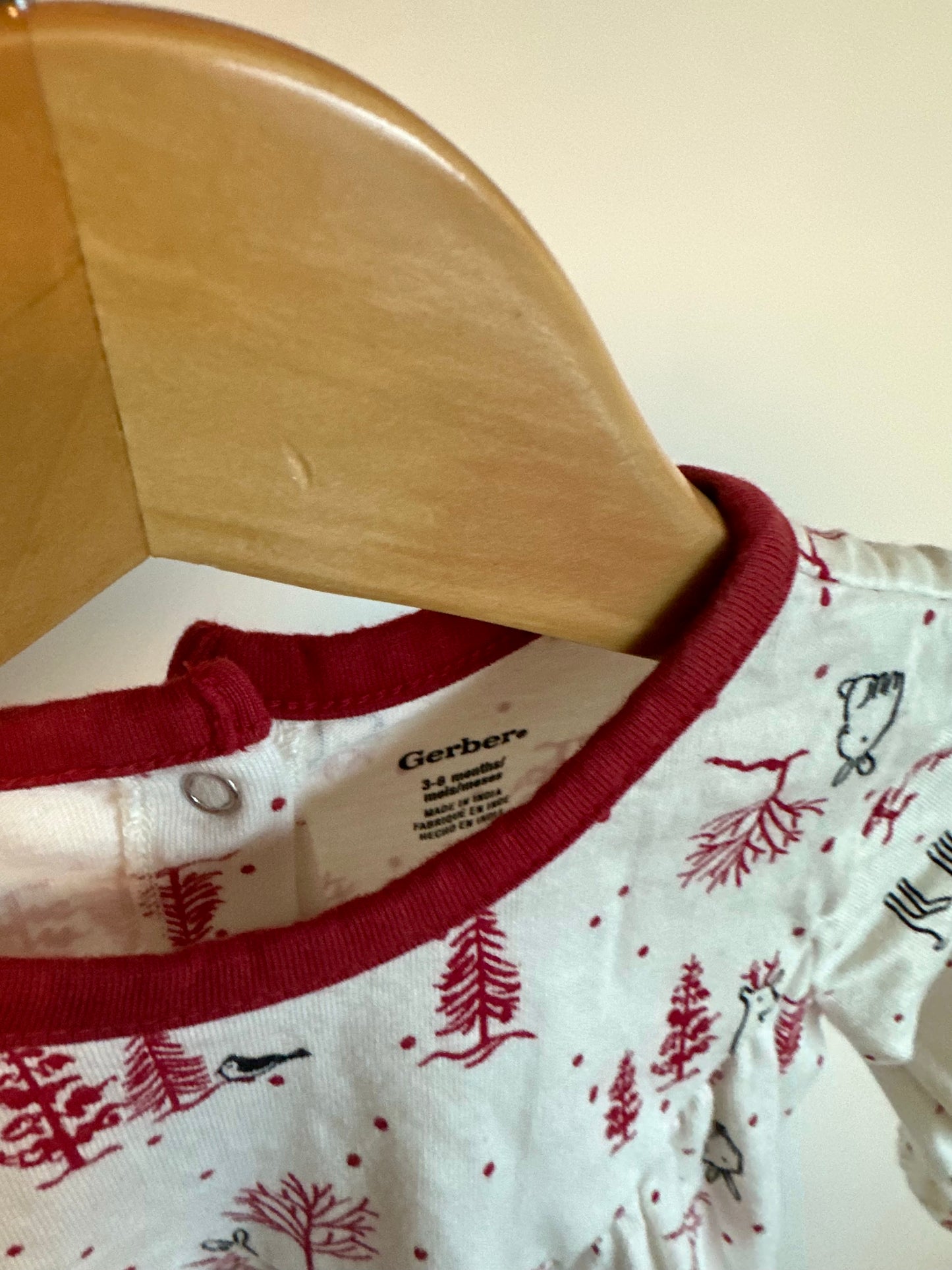 Christmas Woodland Animals Dress / 3-6m