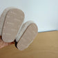 Slide On Cream Soft Sandals / 3-6m