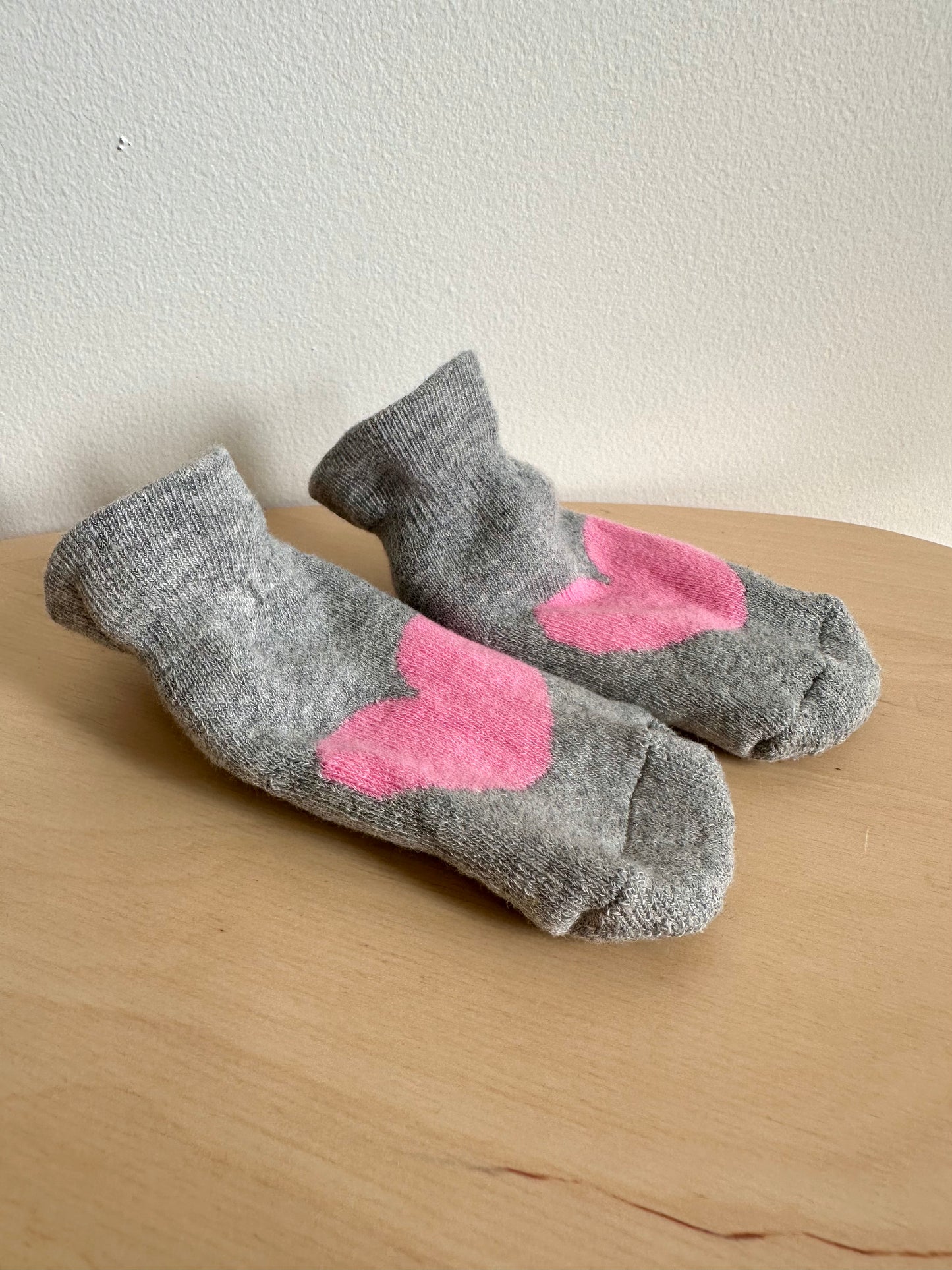 Set of Two Thick Socks- Grey + White/ 6-12m