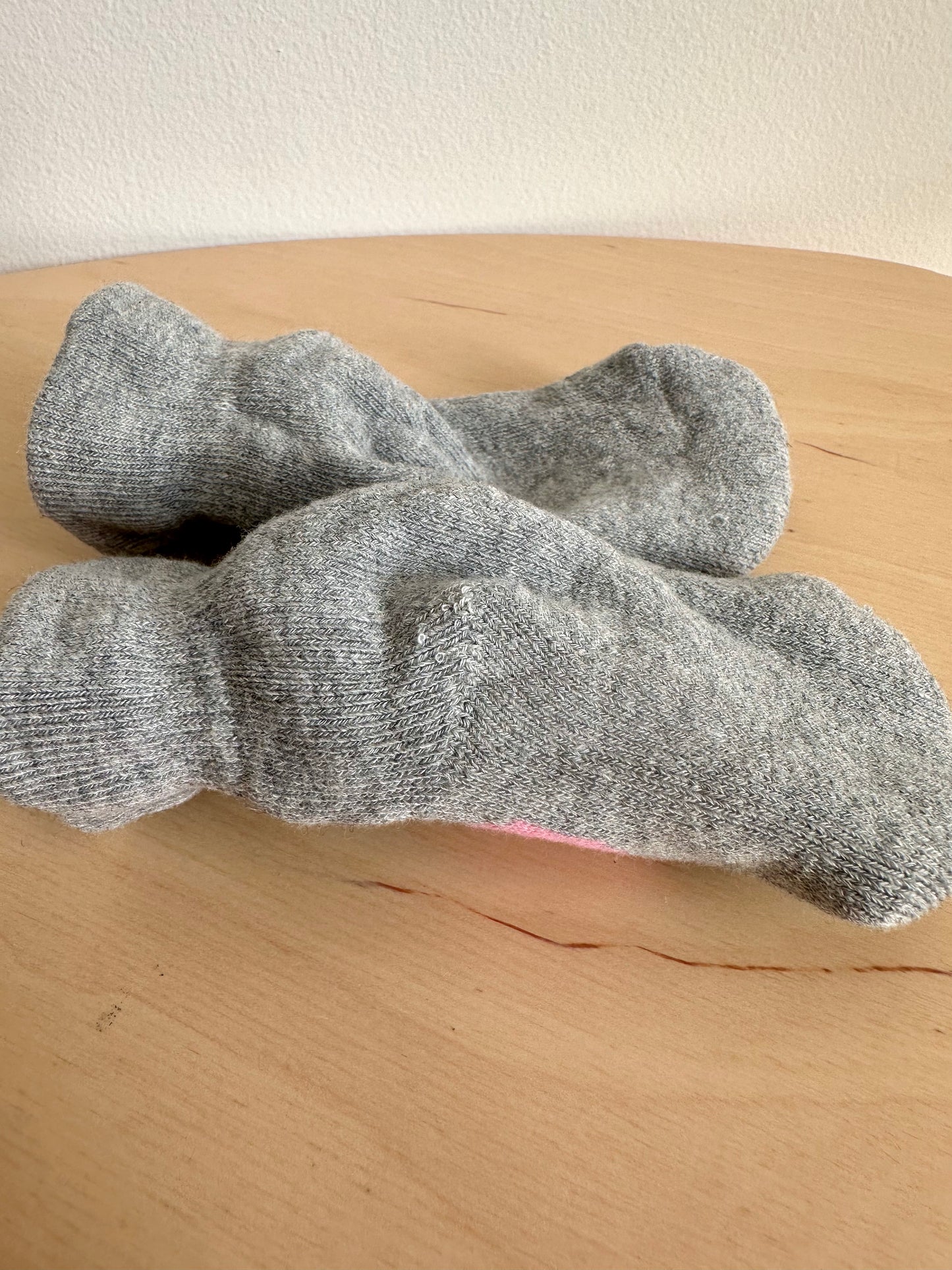 Set of Two Thick Socks- Grey + White/ 6-12m