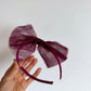 Maroon Bow Headband / 3m-3T?