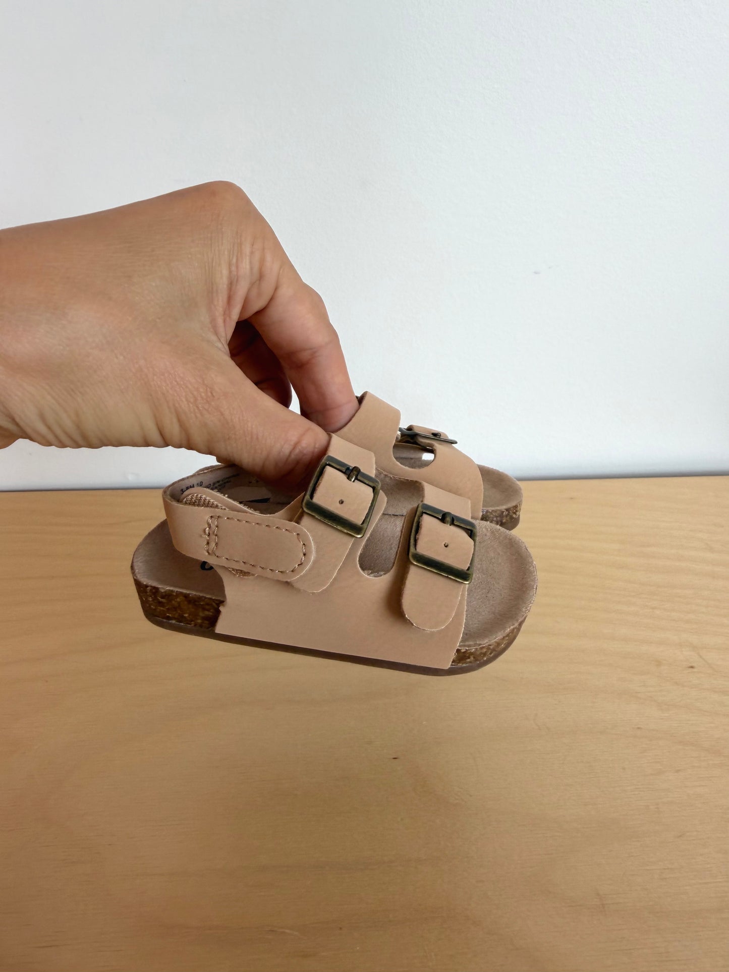Tan Buckle Sandals / 3-6m