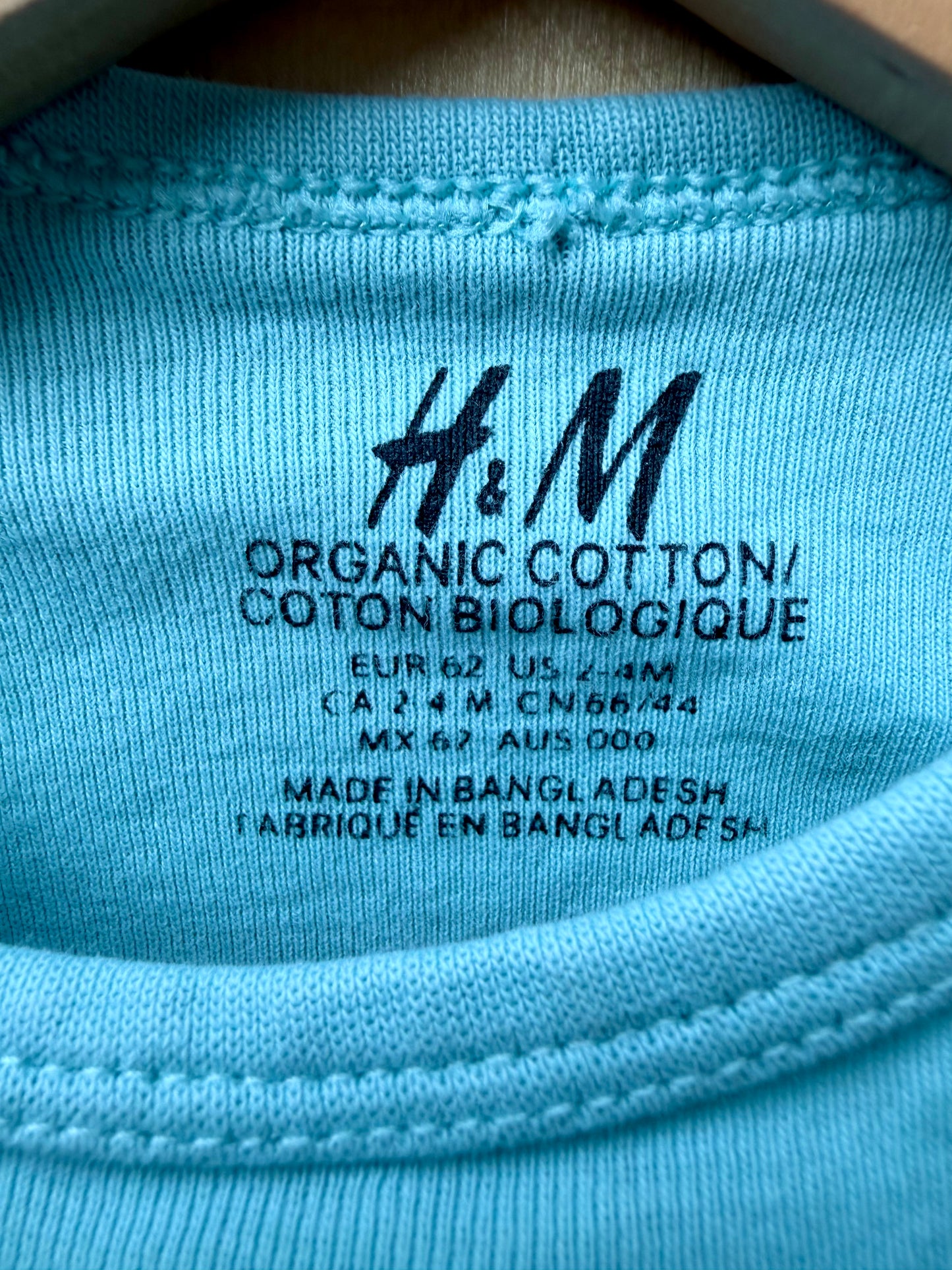 H&M Blue Bodysuit / 2-4m