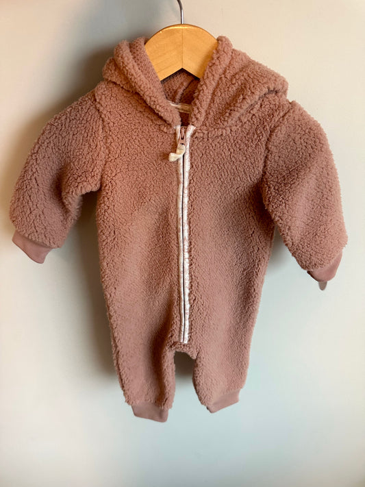 Floral Trim Hood Fleece Bunting Suit (With Tags) / 9m