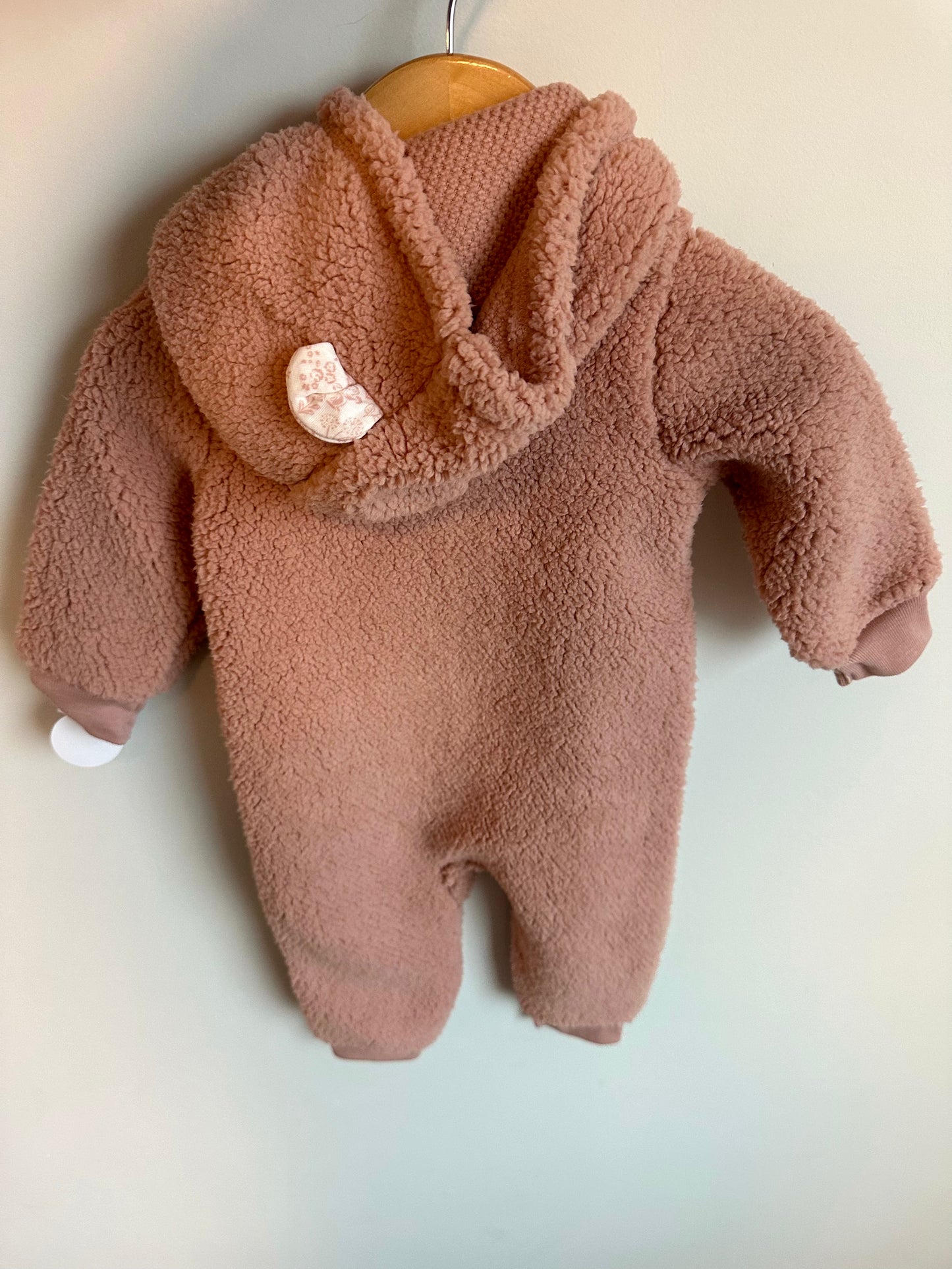 Floral Trim Hood Fleece Bunting Suit (With Tags) / 9m