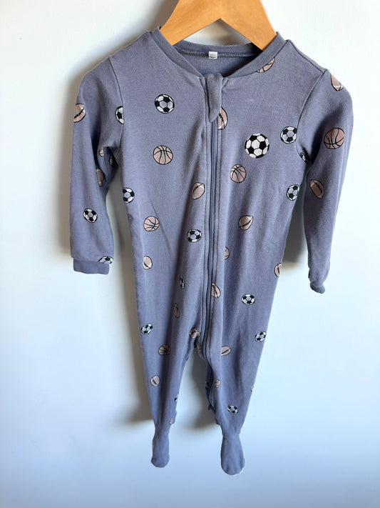 Grey Organic Soccer Sleeper / 18m