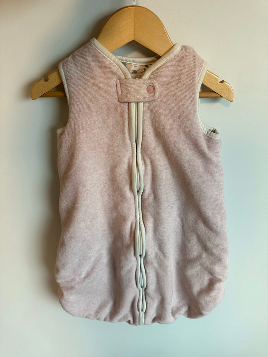 Pink Sleep Sack with White Trim / 6-18m