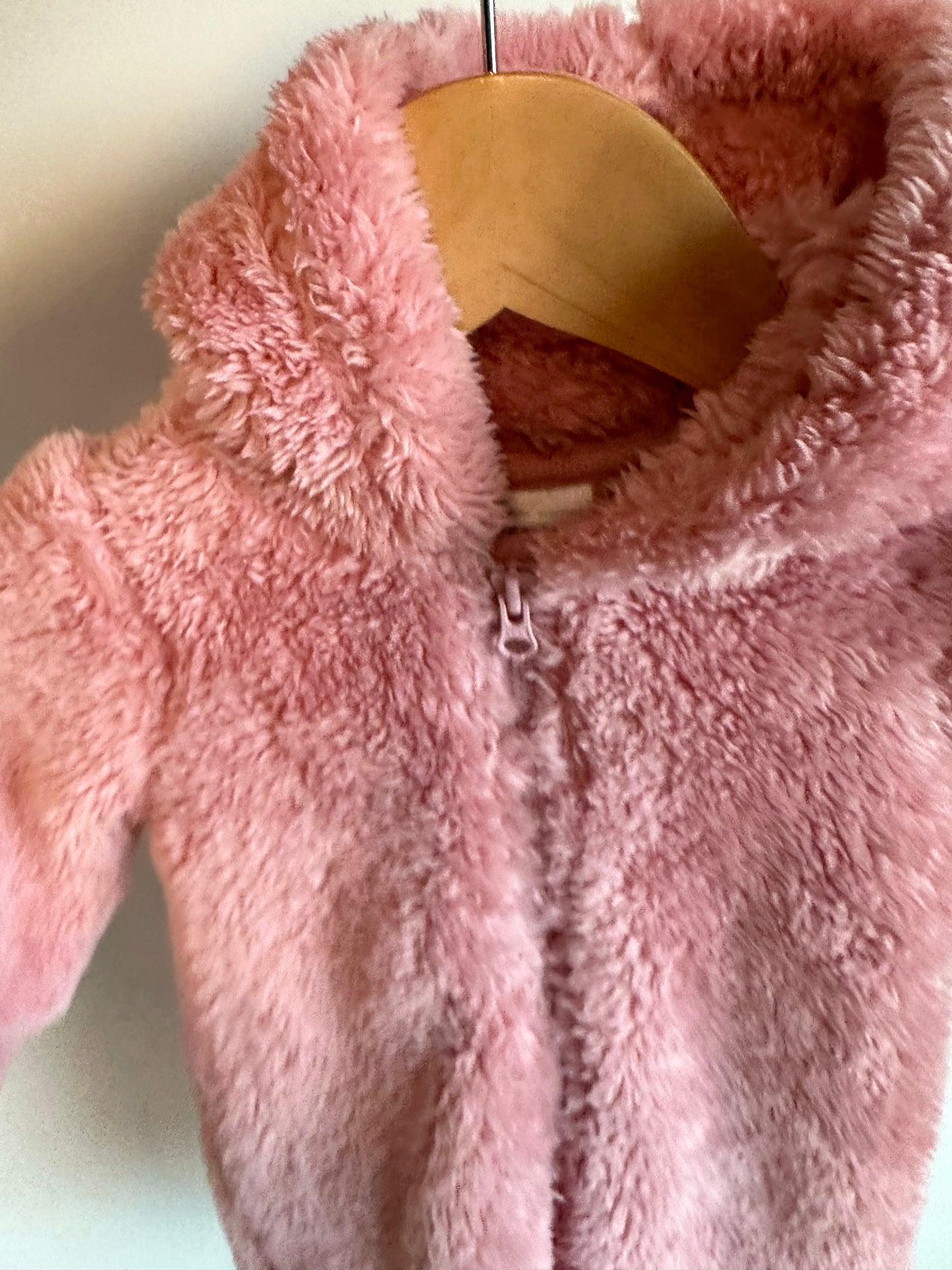 Rosy Pink Hood Bunting Suit / 6-9m