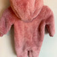 Rosy Pink Hood Bunting Suit / 6-9m