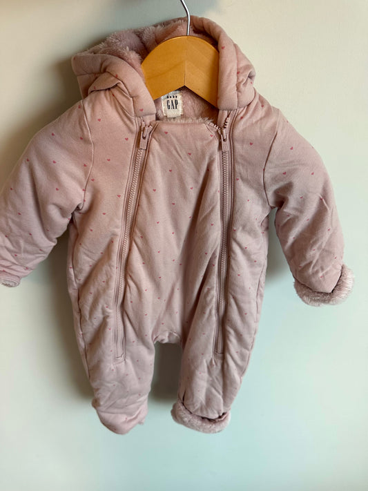 Gap Heart Pattern Bunting Suit / 3-6m