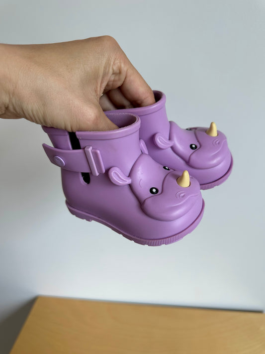 Purple Rhino Rain Boots / Size 5 Toddler