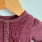 Burgundy Long Sleeve Top / 3-6m