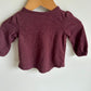 Burgundy Long Sleeve Top / 3-6m