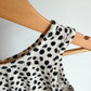 White with Black Spots Romper / 18-24m