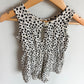 White with Black Spots Romper / 18-24m