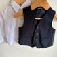 Formal White Button Up + Vest Top / 18m