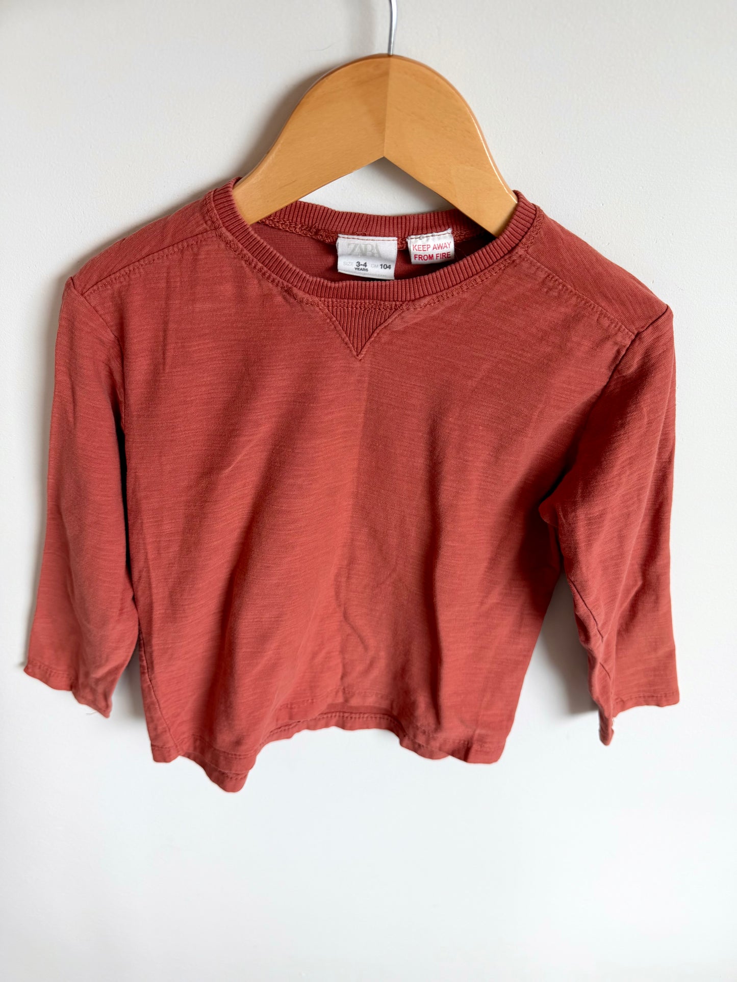 Rust Long Sleeve Top / 3T