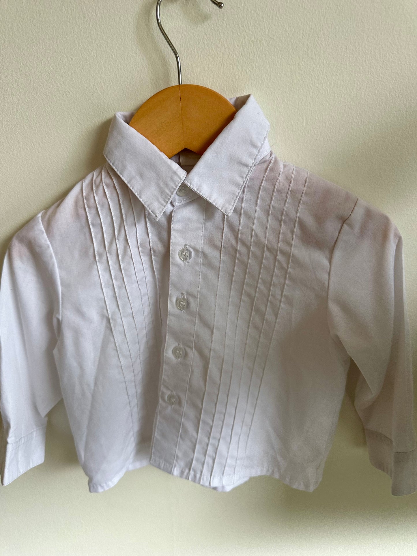 Formal White Button Up + Vest Top / 18m