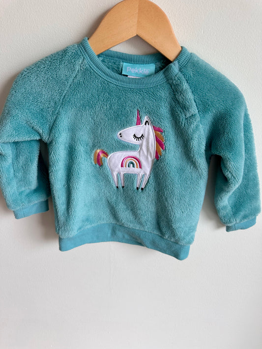 Unicorn Fleece Sweater / 18m