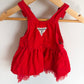 OshKosh Red Overalls Skirt / 6m