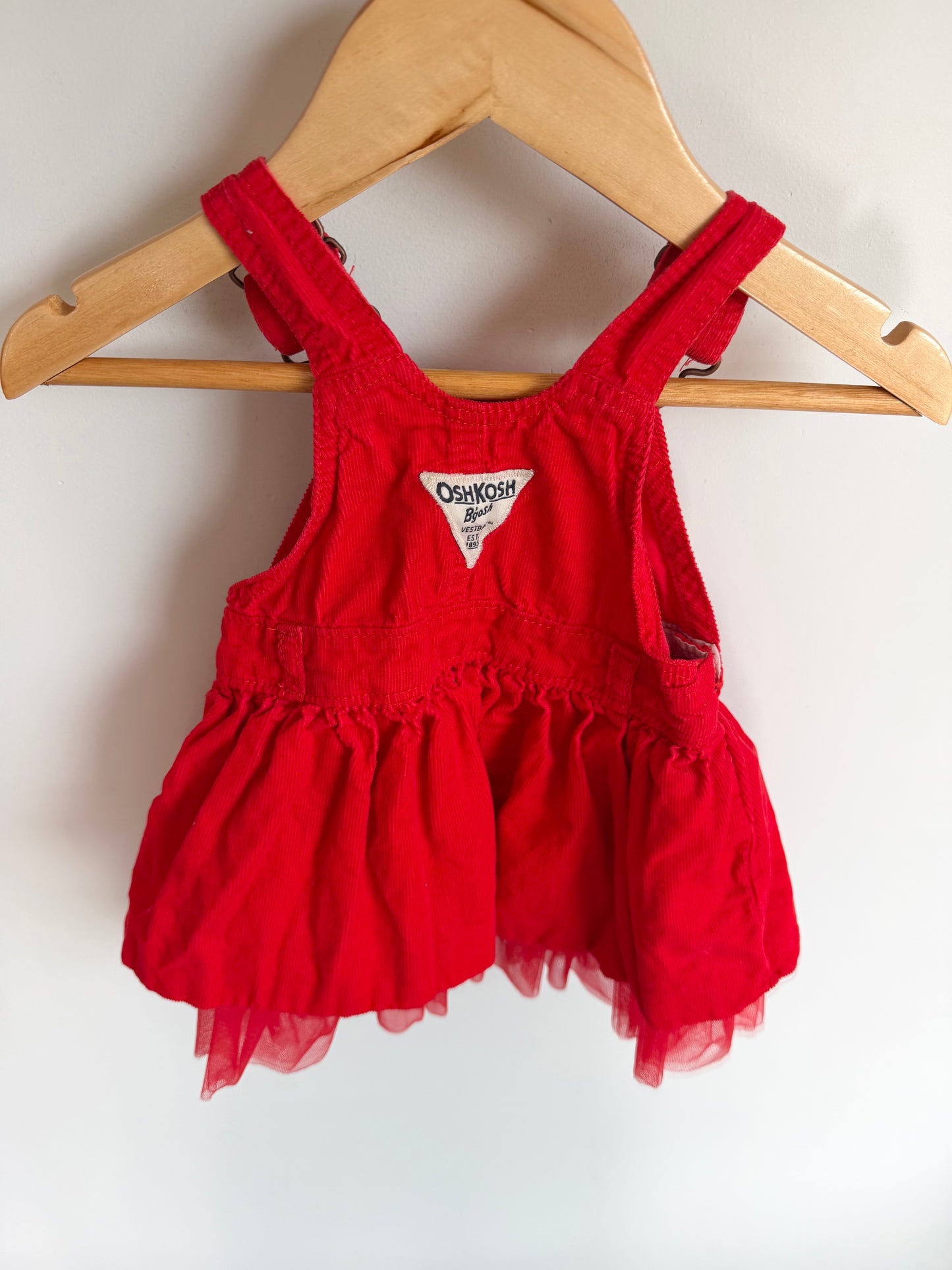 OshKosh Red Overalls Skirt / 6m