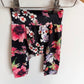 Black Floral Pants / 6-9m