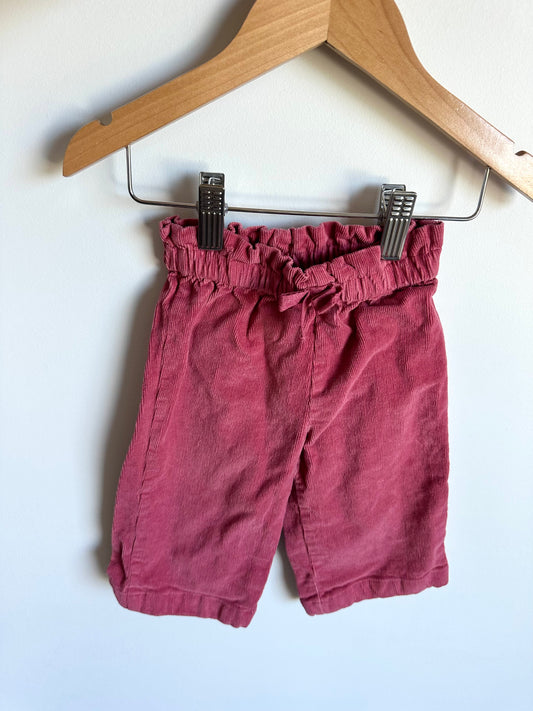 Pink Corduroy Wide Leg Pants / 12m