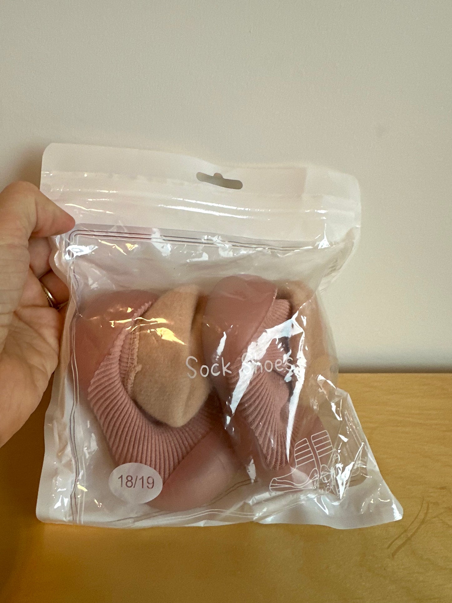 Pink Sock Shoes / Size 3.5 Infant