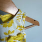 Yellow White Floral Bodysuit Dress / 3-6m