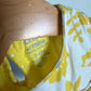 Yellow White Floral Bodysuit Dress / 3-6m