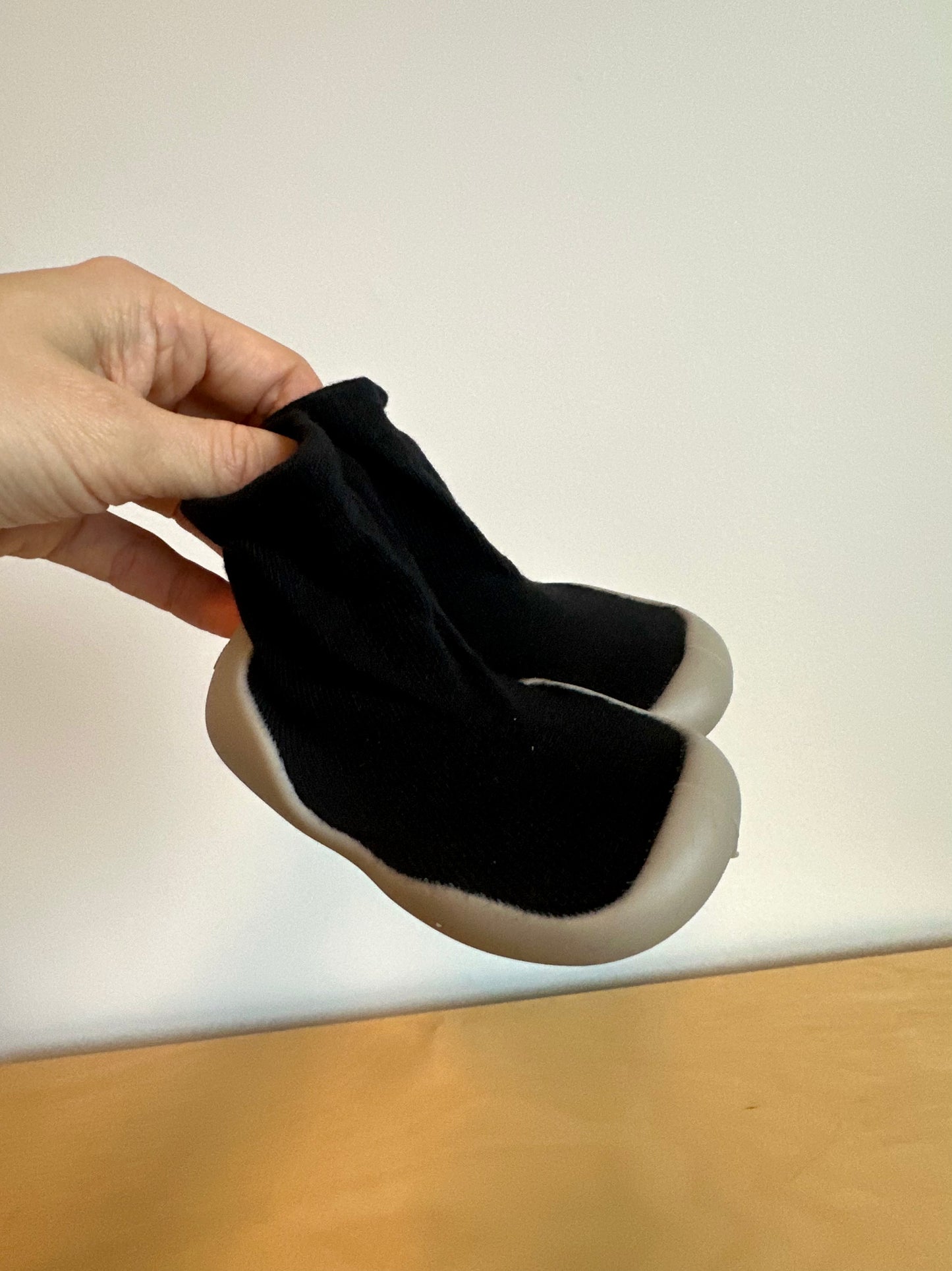 Black Sock Shoes / Size 3.5 Infant?