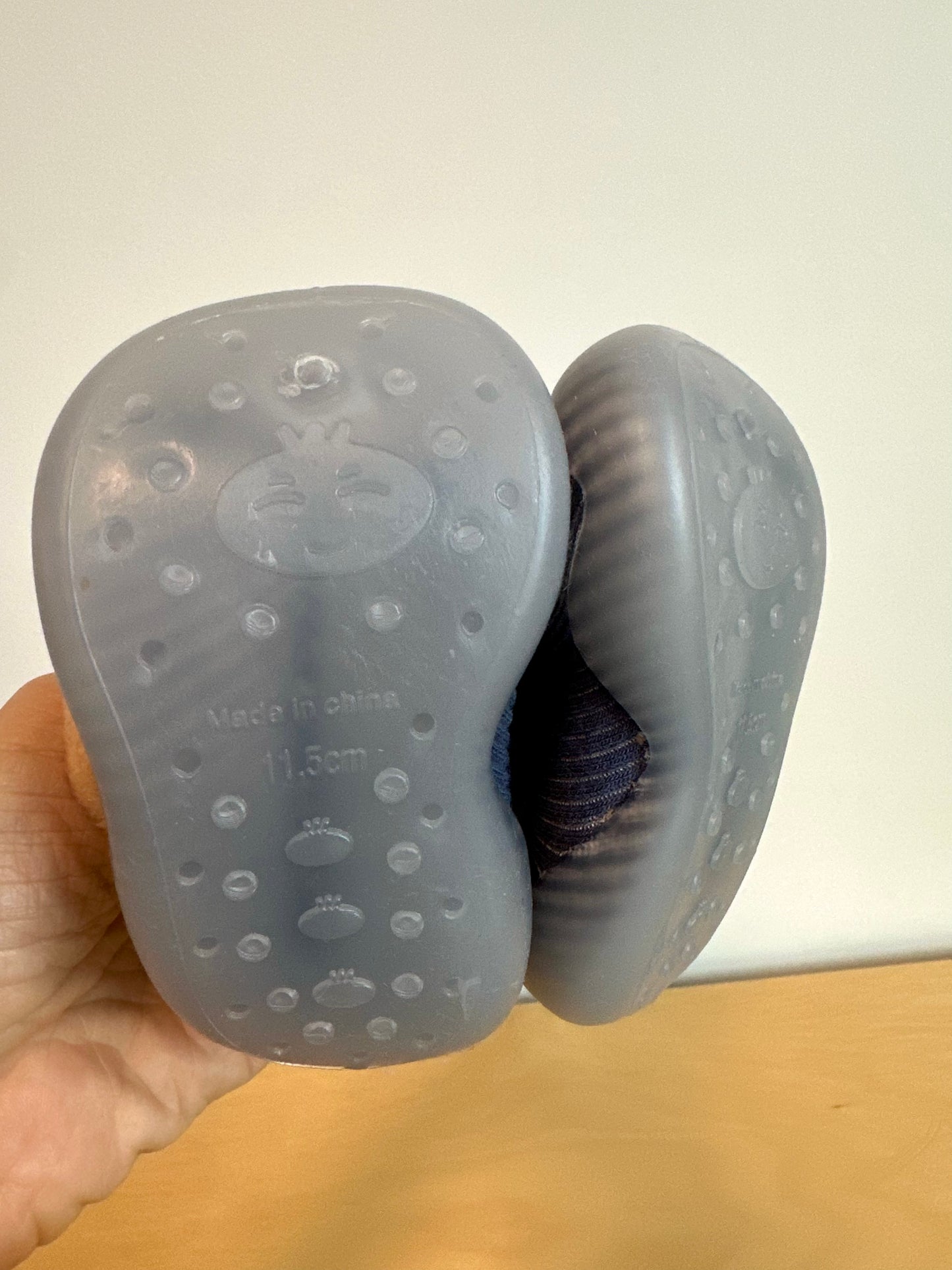 Navy Beige Shoes / Size 3.5 Infant?