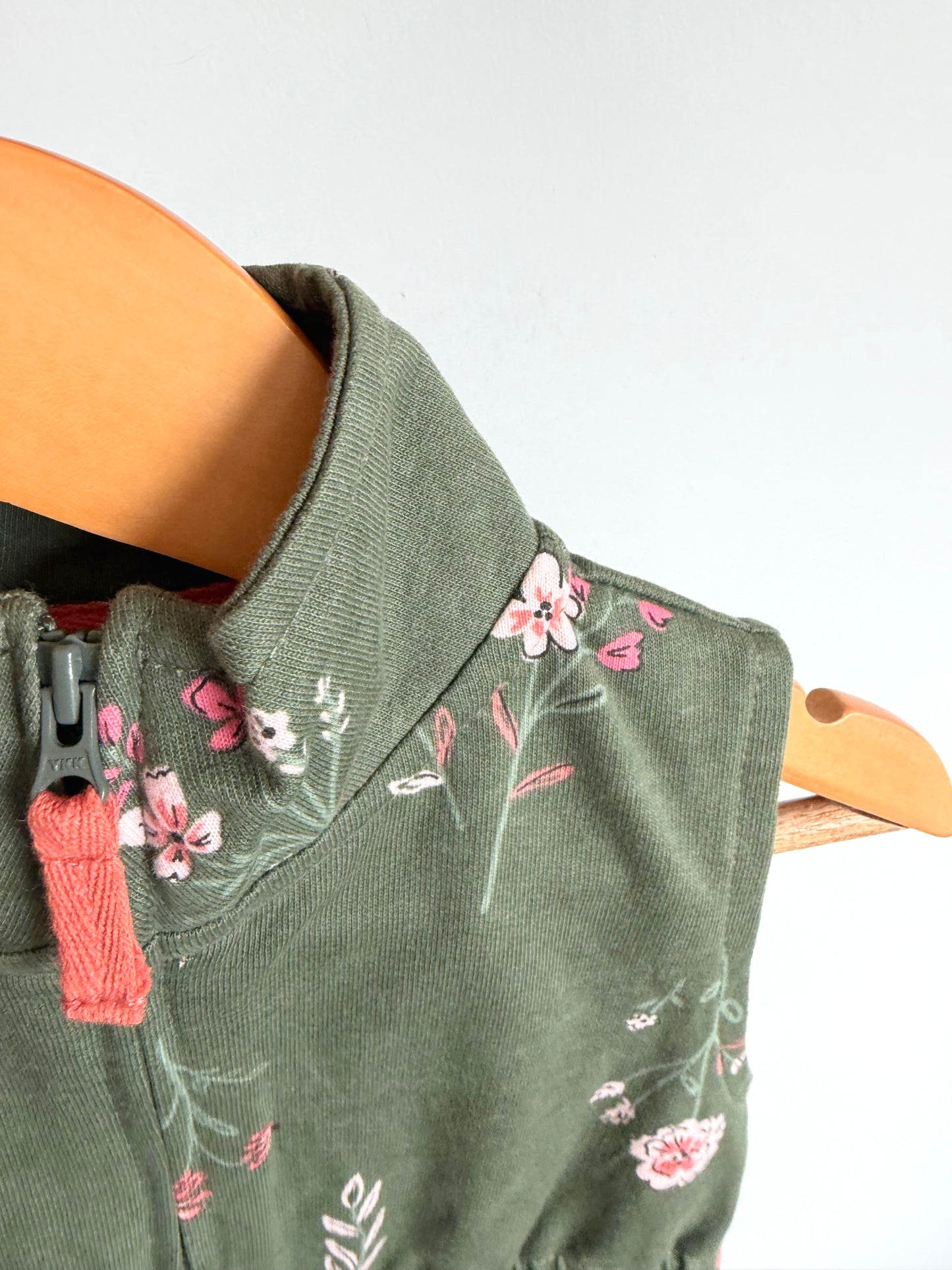 Green Flowers Vest / 24m