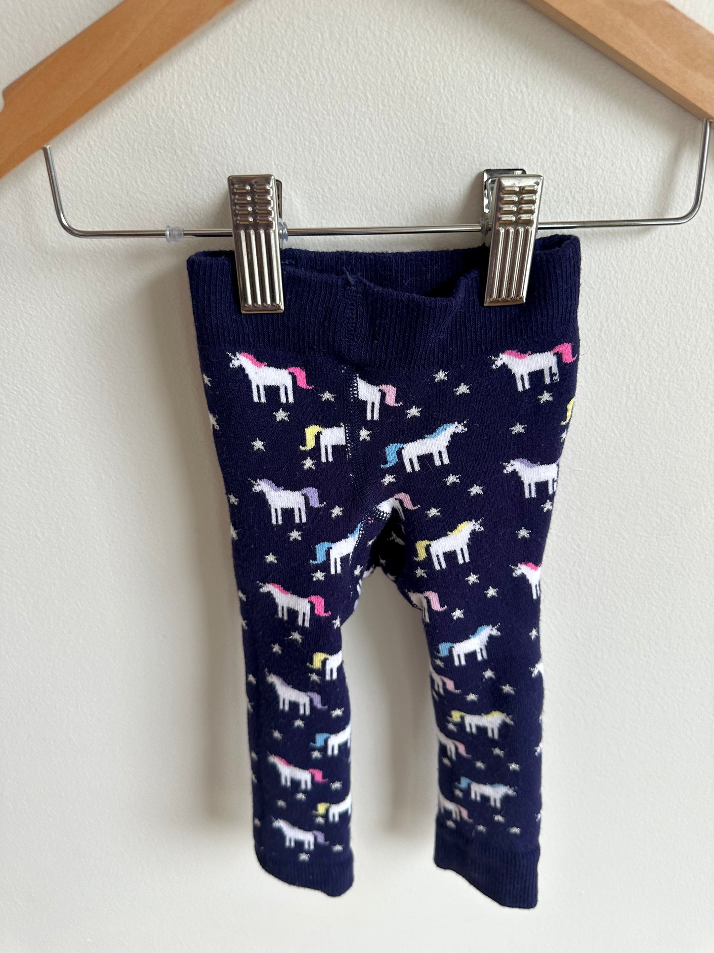 Navy Unicorn Tights / 6-12m?