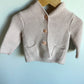 Light Pink Bear Button Sweater / 6-12m