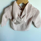 Light Pink Bear Button Sweater / 6-12m