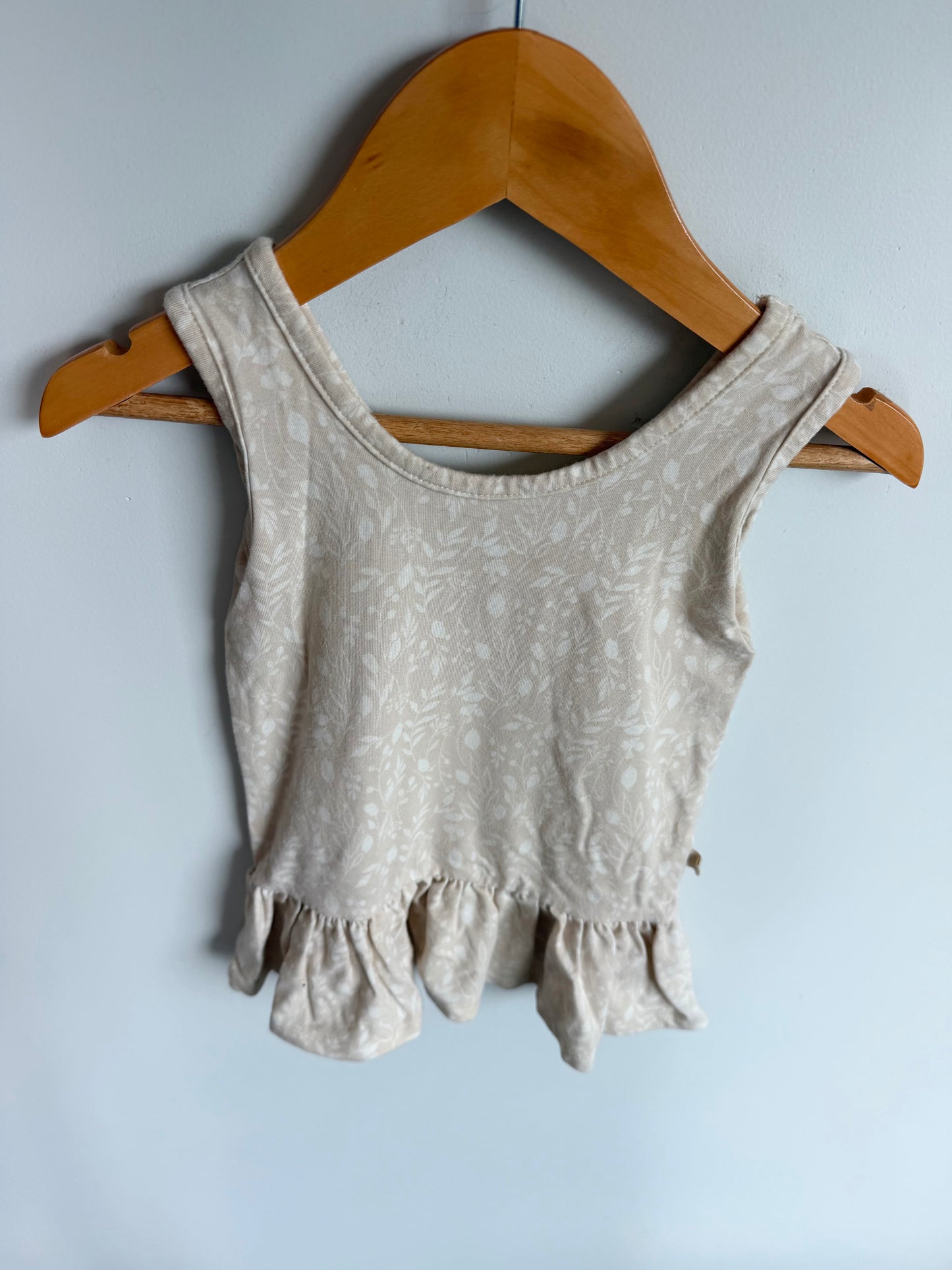 Jax + Lennon Tan Leaves Tank Top / 6-12m