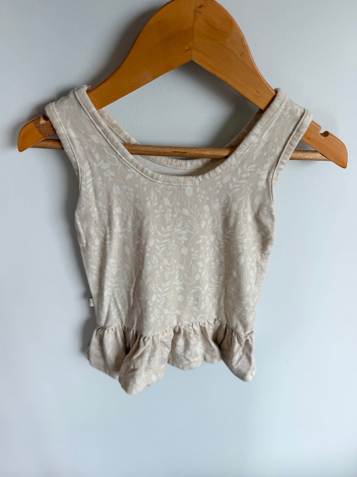 Jax + Lennon Tan Leaves Tank Top / 6-12m