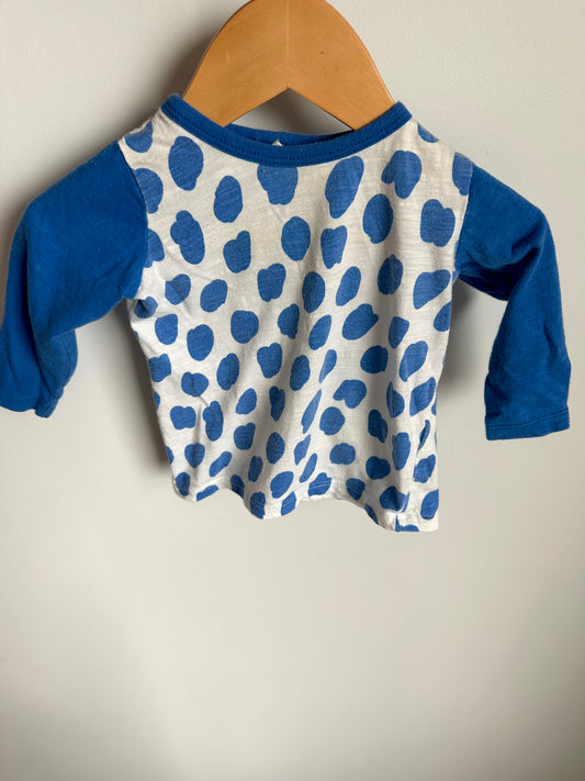 Blue Spots Top / 3-6m