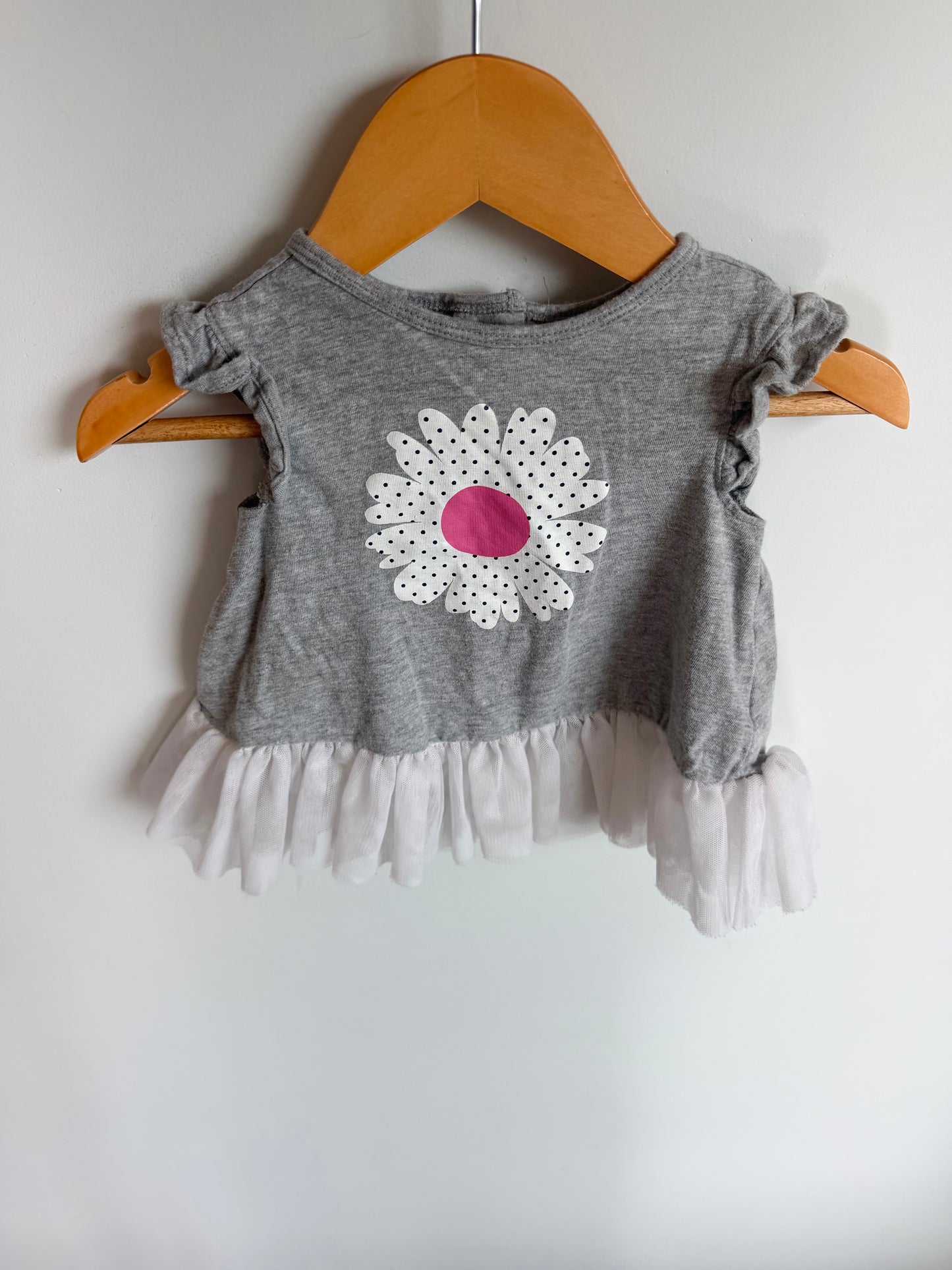 Flower Tulle Dress / 3-6m
