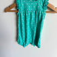 Teal Polka Dot Romper / 3m