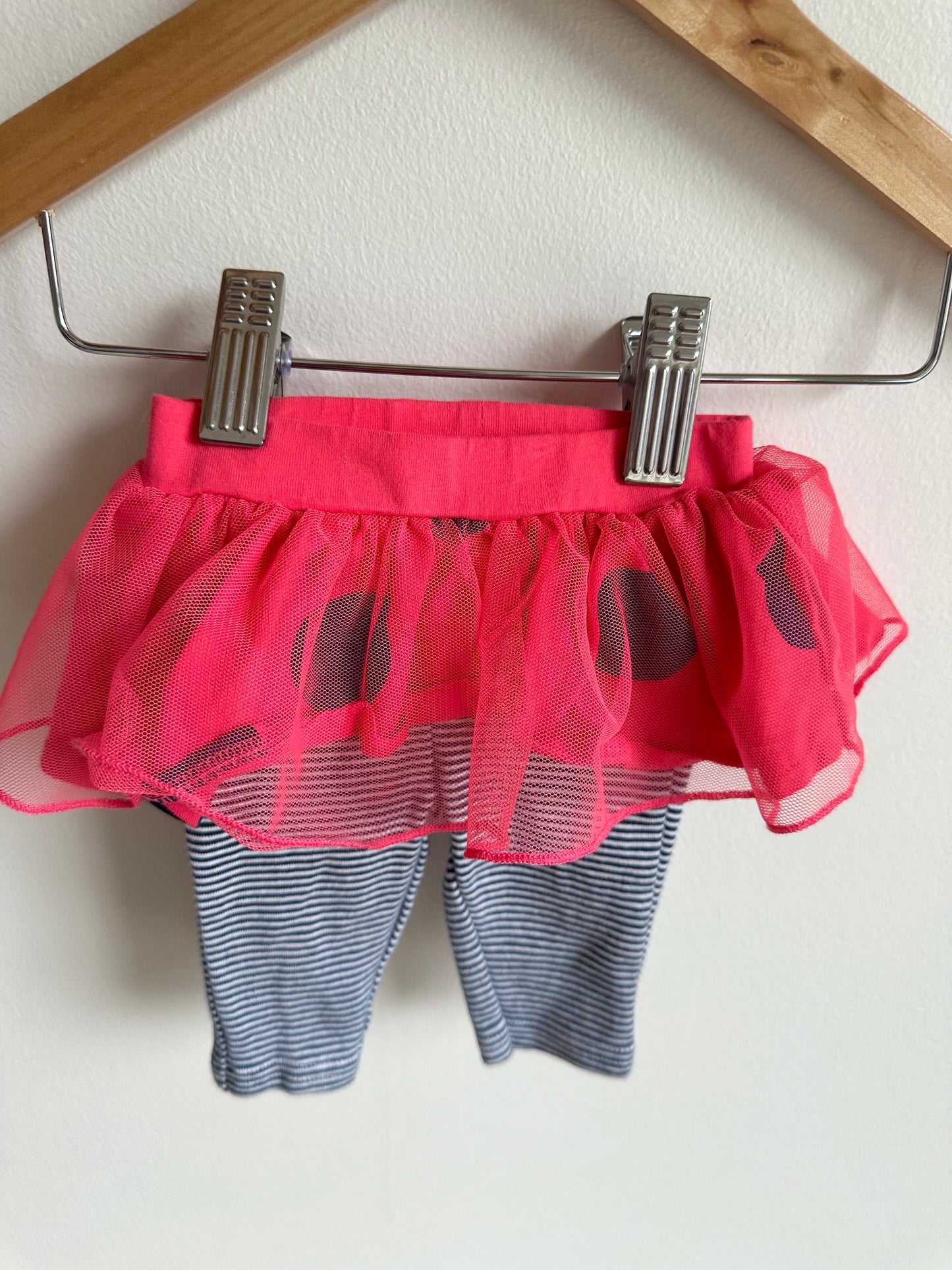 Striped Pants with Dotted Tutu / 0m